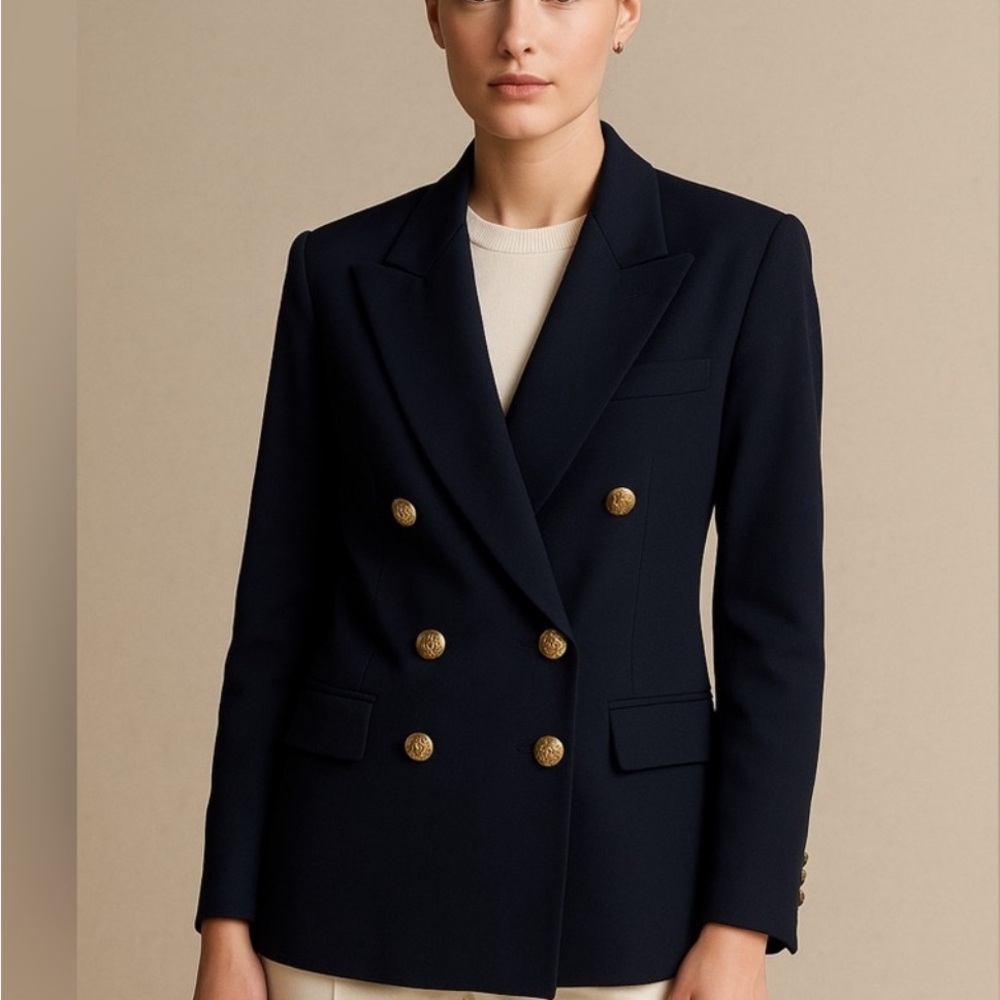 Ralph Lauren Navy Double-Breasted Blazer